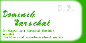 dominik marschal business card